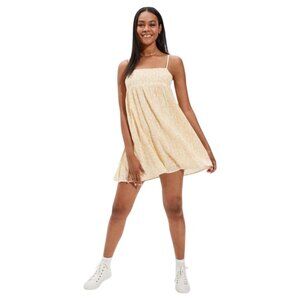 American Eagle Mini Dress Floral Printed Tie-Back Size Large NEW NWT